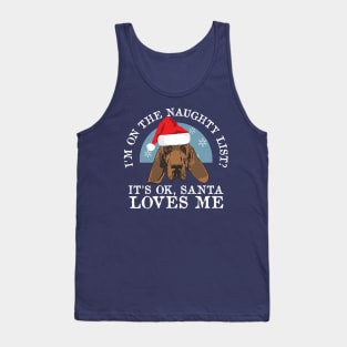 Funny Naughty Dog Puppy Lovers Bloodhound Christmas Gift Tank Top